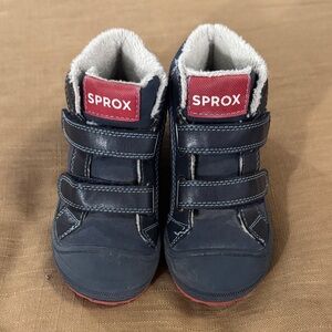 Kids Navy Boots with Straps